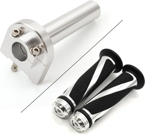 Miniatura 9 de Manillar de motocicleta de 7/8 pulgadas con tubo de acelerador de giro rápido CNC anodizado, control de palanca motorizado para la mayoría