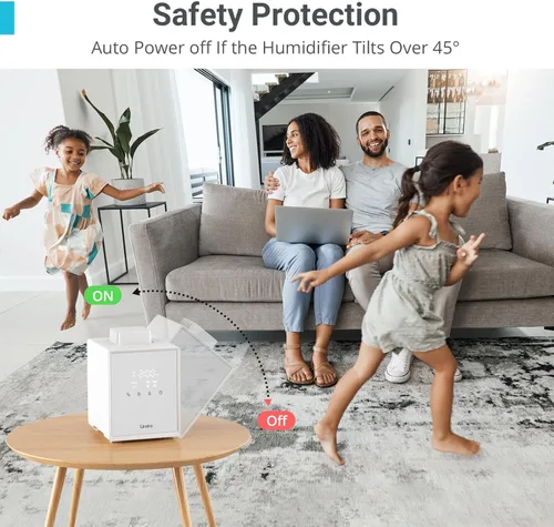 Miniatura 7 de Livatro Humidificador de acero inoxidable, humidificador de niebla cálida de 3 L, fácil de limpiar con humidificador de vapor caliente