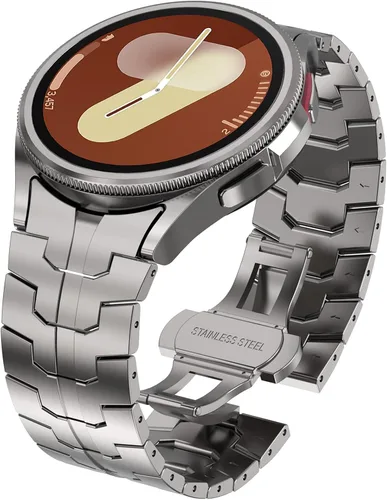 Miniatura 17 de WINGLE Compatible con Galaxy Watch 8/8 Classic Band para hombre, acero inoxidable, Samsung Galaxy Watch 8 Band de 1.732 in, 1.575 in, 1.811 in