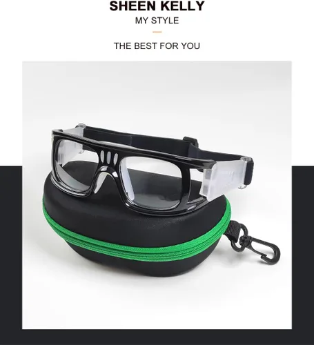 Miniatura 9 de SHEEN KELLY Gafas deportivas profesionales para adultos, gafas de seguridad protectoras para baloncesto, gafas de baloncesto para hombres con Azul
