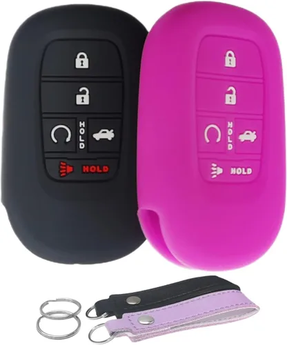 Miniatura 7 de Funda de silicona para llavero sin llave, compatible con Honda Accord Civic HR-V CR-V Pilot Sport SI EX EX-L Touring 2022 2023 2024