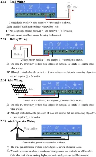 Miniatura 5 de MPPT Wind Energy - Controlador de carga híbrida solar de 12 V, 24 V, 48 V, turbina eólica, ajuste de voltaje automático
