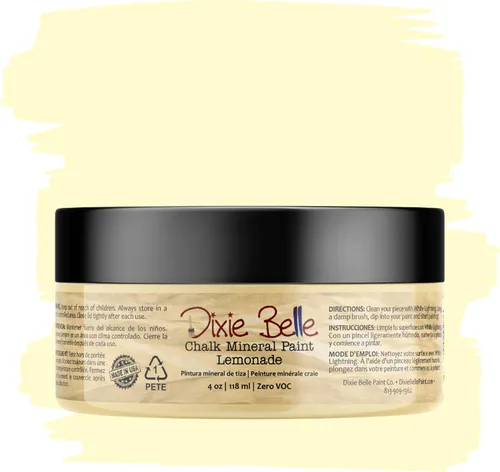 Miniatura 59 de Dixie Belle Paint Company - Pintura con acabado de tiza para muebles, color negro (Caviar), 1 galón, 128 fl oz, pintura mineral color rosa intenso