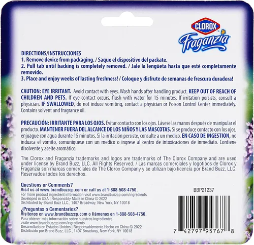 Miniatura 5 de Clorox Fraganzia - Ambientador para habitaciones pequeñas, manzana y canela, despegar y colocar, sin enchufe, sin batería, para armarios