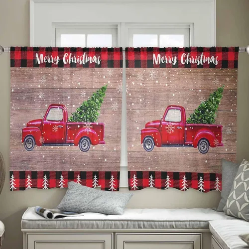Miniatura 3 de Paneles de cortinas traslúcidas de gasa de 45 pulgadas de largo, cortinas semitransparentes con bolsillo para barra de camión, cortinas
