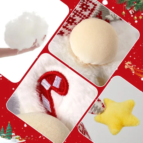 Miniatura 4 de WEWILL Almohada de felpa suave de gnomo de Navidad de 12 pulgadas, animal de peluche para niños pequeños, niños y niñas pequeños (gris)