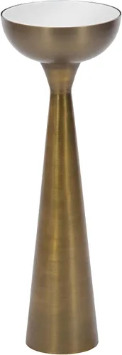 Kate and Laurel Chandon Mid-Century - Mesa sofisticada para bebidas, 8 x 8 x 23 pulgadas, latón antiguo, mesa de pedestal escultural glamorosa con