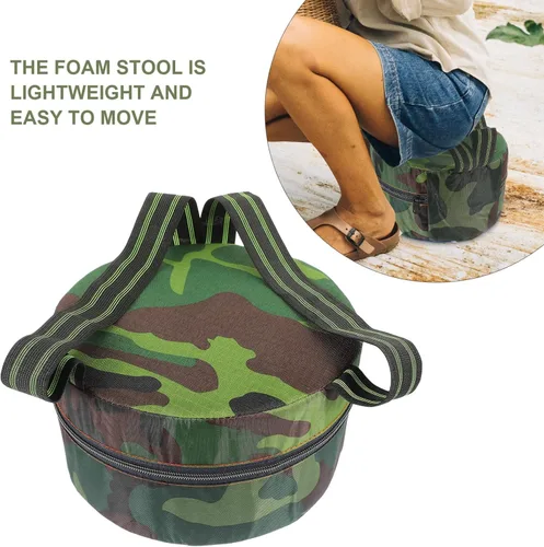 Miniatura 7 de Happyyami Taburete portátil para jardín, cojín de jardinería, cojín de espuma para jardineros, asiento de trabajo, silla portátil para cultivo al