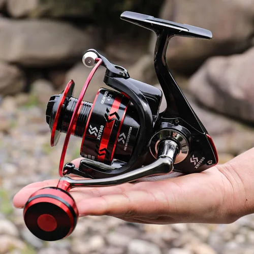 Miniatura 6 de Sougayilang Carretes giratorios ligeros ultra suaves potentes carretes de pesca rojo y azul y dorado B-Rojo