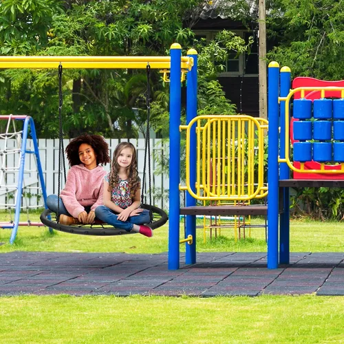 Miniatura 2 de Sorbus Saucer Tree Swing - Columpio redondo de disco para niños al aire libre – 40 pulgadas resistente asiento de 220 libras – fácil de instalar