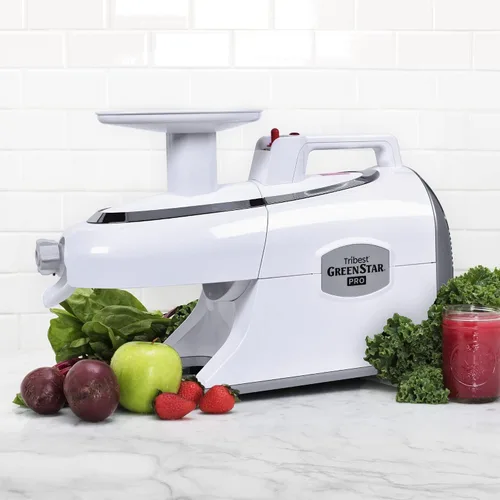 Miniatura 2 de Tribest Greenstar GS-P501-B Pro Jumbo - Exprimidor de masticación lenta, exprimidor de prensa fría de doble engranaje y extractor de jugo