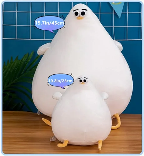 Miniatura 4 de NatureMan Lindos juguetes de peluche de pollo gordo de gaviota, divertida almohada de pollo de dibujos animados, regalo creativo para niños y niñas