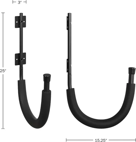 Miniatura 2 de RAD Sportz Ganchos de garaje paquete de 2 – Solución de almacenamiento para herramientas colgantes, mangueras, palas y equipo deportivo – Perchas