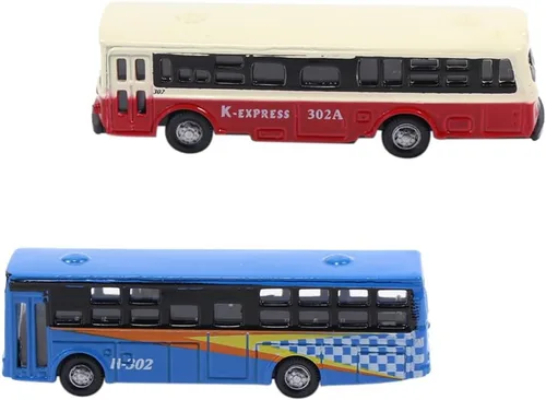 Miniatura 5 de BS150 6pcs Diecast Modelo Autobuses Coche 1:160 N Escala Paisaje de la calle Paisaje Ferroviario Escenario DIY Tren Diseño Modelo Accesorios