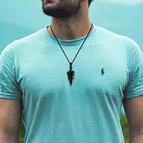 Miniatura 7 de Jovivi Juego de 3 collares de piedra de cristal curativo para hombres y mujeres, amatista natural, obsidiana negra, ojo de tigre, piedras preciosas