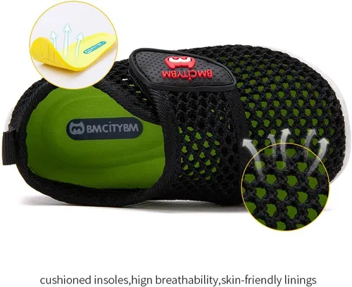 Miniatura 74 de BMCiTYBM Zapatos de bebé para niños pequeños, zapatillas de malla transpirable antideslizantes
