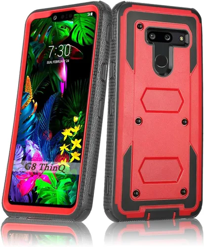 Miniatura 10 de Asuwish Funda de teléfono para LG G8 ThinQ, híbrida, resistente, a prueba de golpes, a prueba de caídas, cuerpo completo, resistente, teléfono