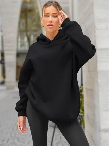 Miniatura 4 de EFAN Sudaderas con capucha de gran tamaño para mujer, sudaderas de forro polar con capucha, suéteres casuales y cómodos, ropa de moda de otoño 2023