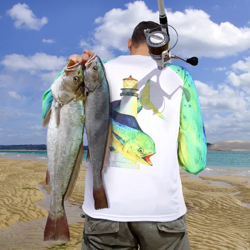 Miniatura 9 de Palmyth - Camiseta de pesca para hombre, con manga larga, protección solar ultravioleta FPU 50+, con bolsillo