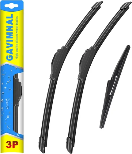 Miniatura 26 de Gavimnal® 15"+15"+13" escobillas limpiaparabrisas de silicona de repuesto para Jeep Wrangler JK 2008-2018 Jeep Wrangler 2007-2017, escobillas