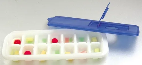 Miniatura 4 de Uniware® Bandeja de plástico para cubitos de hielo con tapa/tapa, mantiene tu bebida fresca durante horas, sin BFA (1)