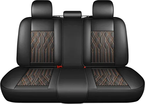 Miniatura 11 de Huidasource Fundas de cuero para asiento trasero, impermeables, para asiento trasero dividido, protector de cojín de asiento de vehículo, ajuste