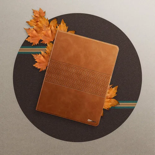 Miniatura 2 de auaua Funda para iPad de 9ª/8ª/7ª generación de 10.2 pulgadas (versión 2021/2020/2019), con soporte para lápices, piel vegana, funda inteligente