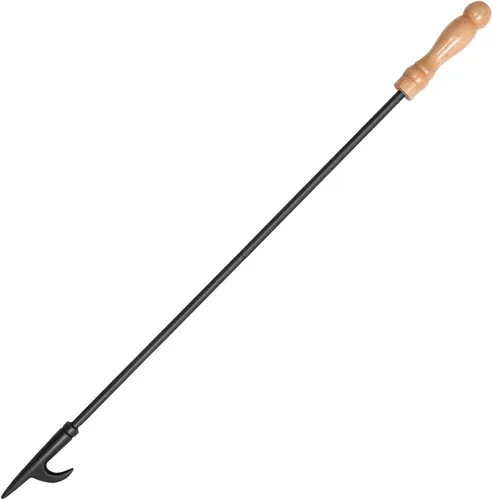 Miniatura 9 de Atizador resistente de 32 pulgadas de largo para chimenea, fogata y fogón, y juego de herramientas de pinzas para chimenea de 26 pulgadas, agarrador