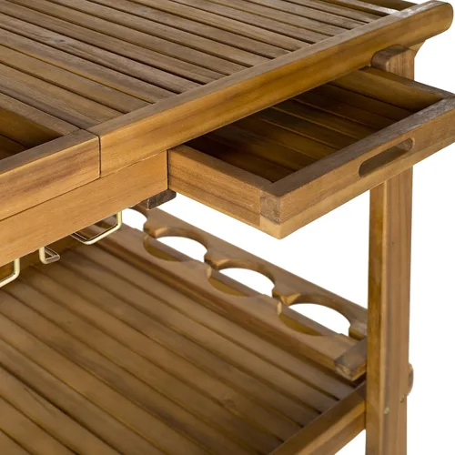 Miniatura 3 de Safavieh -Carrito de té de madera natural Orland Outdoor Collection