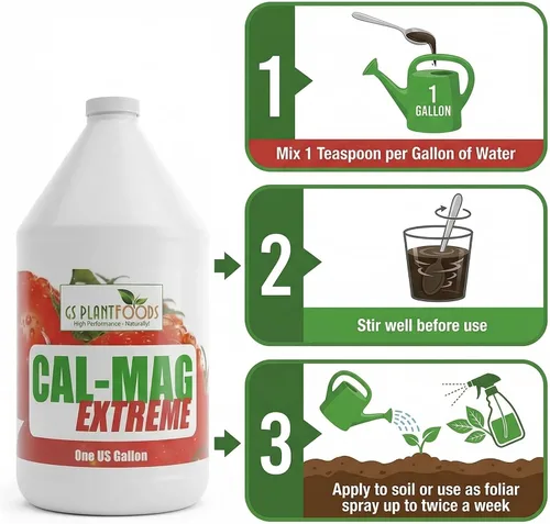 Miniatura 5 de GS Plant Foods Cal-Mag Extreme Liquid Fertilizante líquido de 1 galón con suplemento de calcio, magnesio, hierro y azufre, corrige las deficiencias