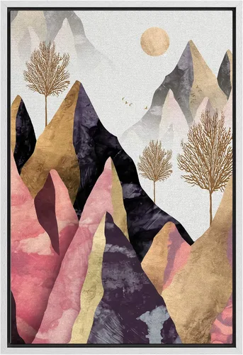 Miniatura 44 de SIGNFORD Lienzo enmarcado para pared, camino del desierto con cactus, naturaleza silvestre, ilustraciones modernas, arte decorativo, rústico