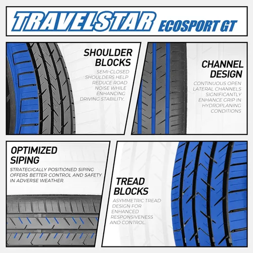 Miniatura 2 de Travelstar Ecosport GT - Juego de 2 neumáticos de pasajeros de ultra alto rendimiento 245/35R21 para todas las estaciones 245/35/21 245/35ZR21XL 96W