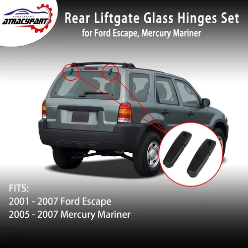 Miniatura 3 de Juego de bisagras de ventana trasera, bisagra de vidrio de compuerta trasera derecha e izquierda Reemplazo para Ford Escape 2008-2012, Mercury
