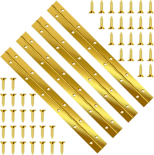Miniatura 10 de Bisagra de piano de acero inoxidable de 12 pulgadas resistente con 48 tornillos para armarios, barcos, puertas marinas, caja de almacenamiento