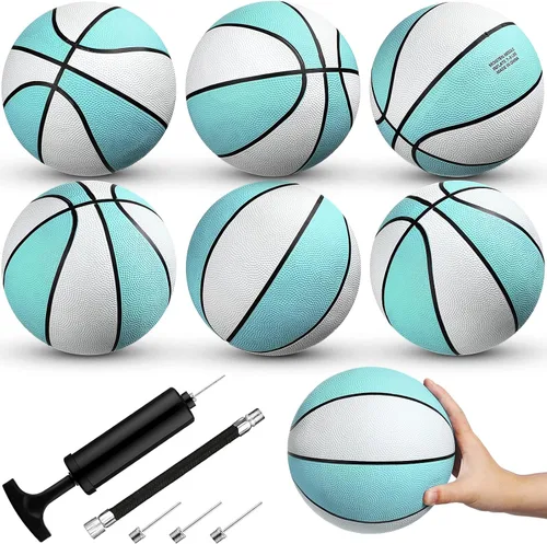 Miniatura 9 de Honoson Paquete de 6 unidades de baloncesto para piscina acuática, de goma, impermeables, para fiestas de verano en el lago