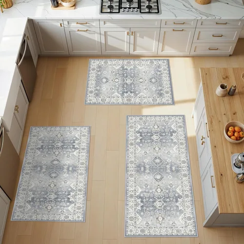 Miniatura 28 de HY HAO YUN LAI Alfombras antideslizantes para pasillos, alfombra lavable para pasillo, alfombra larga ultra suave para cocina, alfombras de acento