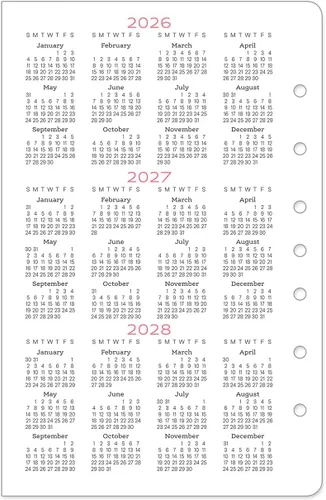 Miniatura 5 de FranklinCovey - Recambio de planificador de punto de vista Dos páginas por día encuadernadas en anillo (clásico, enero de 2026 a diciembre de 2026)