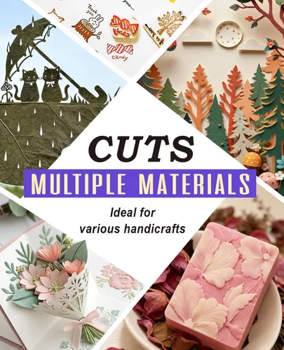 Miniatura 5 de DIYSELF 1 cuchillo de manualidades con kit de 11 cuchillas de acero inoxidable, 1 regla de acero de 0.59 pulgadas para arte, álbumes de recortes