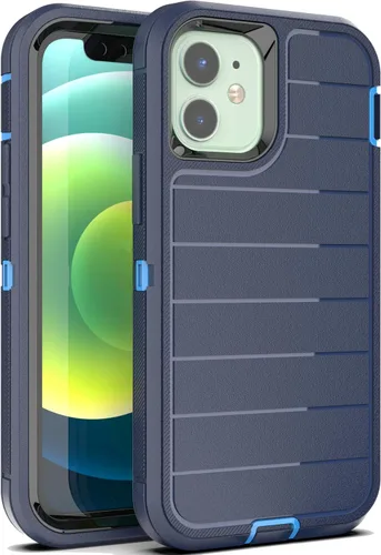 Miniatura 9 de YmhxcY Funda para iPhone 12/iPhone 12 Pro [2 Protectores de Pantalla de Vidrio Templado] Cubierta Duradera de 3 Capas A Prueba de Caídas/Funda