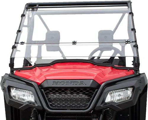 Clearly Tough Parabrisas Honda Pioneer 500 / 520 - Plegable completo - Lexan MR10 | Resistente a los arañazos | Fabricado en los Estados Unidos |