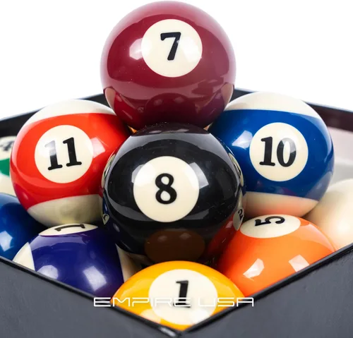 Miniatura 2 de Empire USA Juego de bolas de billar – Juego de bolas de billar reguladas de 2.25 pulgadas con bola de taco, juego de bolas de billar de resina