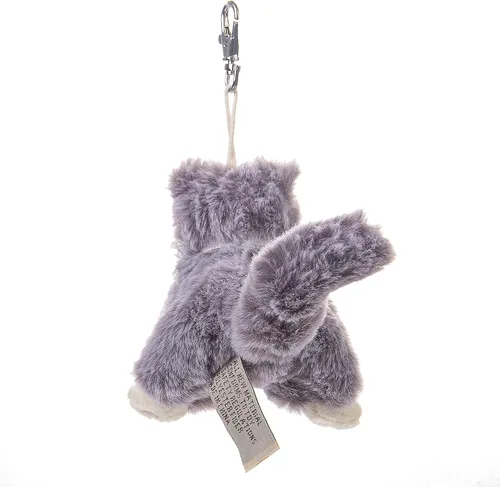 Miniatura 2 de Dilly dudu Llavero de peluche de gato gris/gatito de 4 pulgadas