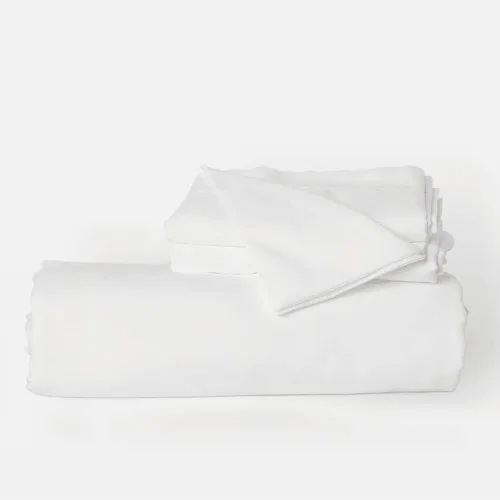 Miniatura 4 de PeachSkinSheets Night Sweats: El juego original de fundas de edredón de 1500 hilos suaves para cama King/Cali King en color blanco clásico