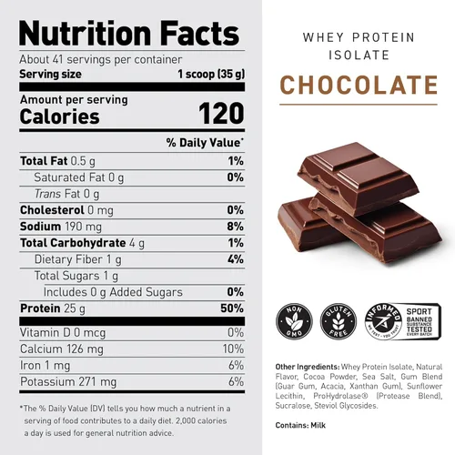 Miniatura 6 de Kaged Polvo aislado de proteína de suero Chocolate Suero de leche 100% puro y bajo en lactosa Bebida de recuperación después del entrenamiento