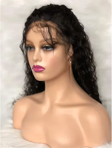 Miniatura 5 de Voloria Cabeza de maniquí femenino realista con maniquí de hombro Cabeza de PVC Busto Peluca Soporte de cabeza con maquillaje para pelucas, collar