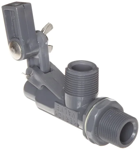 Kerick Valve PT75LS Válvula de flotador de PVC, montaje en tanque, 16.5 gpm a 60 psi, 3/4" NPT macho