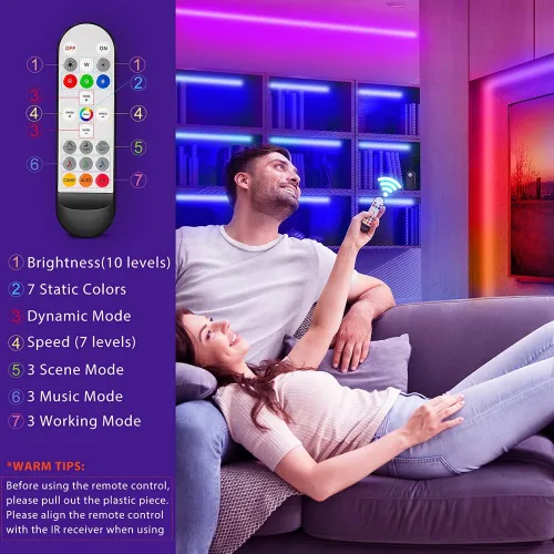 Miniatura 4 de Luces RGB bajo gabinete con sensor de movimiento, 6 tiras de luces LED precortadas con control remoto, sincronización de música, luces de armario