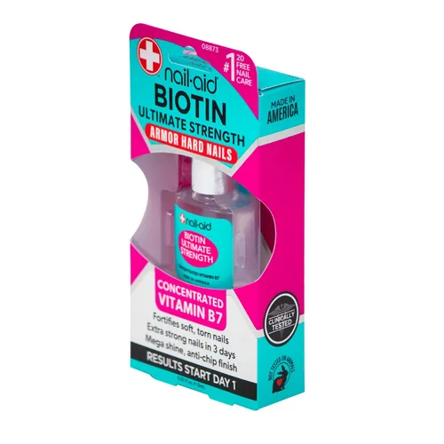 Miniatura 2 de Nail-Aid Biotin Ultimate Strength - Tratamiento y fortalecedor de uñas, transparente, 0.55 onzas líquidas (08873)