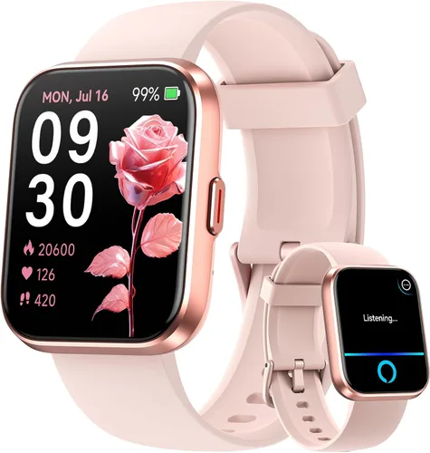 Miniatura 9 de Relojes inteligentes para hombre, Android y iPhone, 1.8 pulgadas HD Alexa reloj inteligente integrado con llamadas Bluetooth, IP68 impermeable