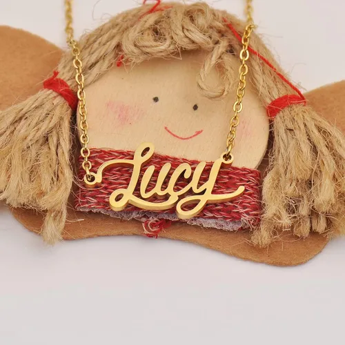 Miniatura 3 de Collares con etiquetas de nombres para ella, él, amigos y familiares, joyería de recuerdo para relaciones, regalo sentimental
